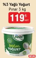 PINAR %3 YAĞLI YOĞURT 3 KG